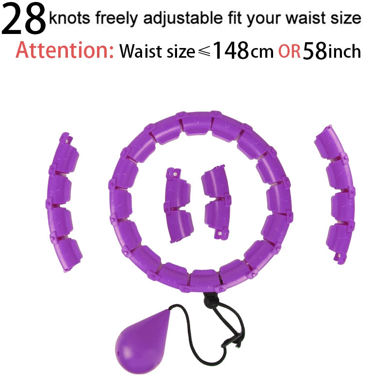 32/20/24/28 Section Adjustable Sport Hoops Abdominal Waist Exercise Detachable Hoola Massage Fitness Hoop Training Weight Loss